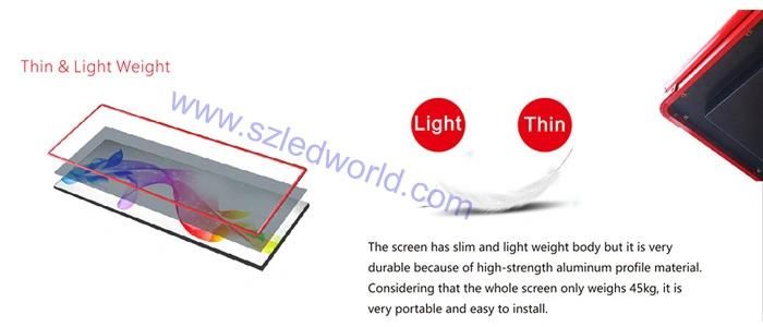 The Lightest LED Display for Personal Advertising Poster Screen
