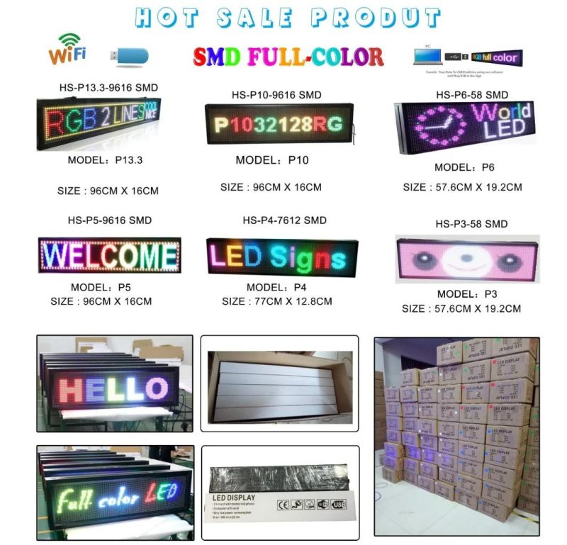 P10 Semi-Outdoor White Patch Advertising Board Multifunctional Text LED Display