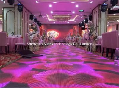 China New Wedding Party Stage Interactive LED Color 3D Dance Floor Standing LED Display Screen Panels LED Dancing Floor