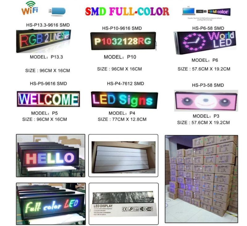 Indoor Double Sided LED Display for Mini Scrolling Advertising Billboard