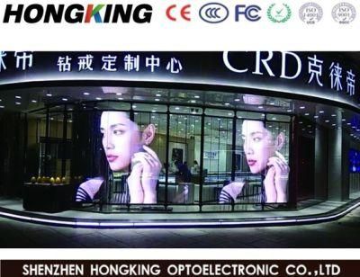 No Steel Frame Construction Glass LED Display Indoor P5.2mm Transparent LED Display