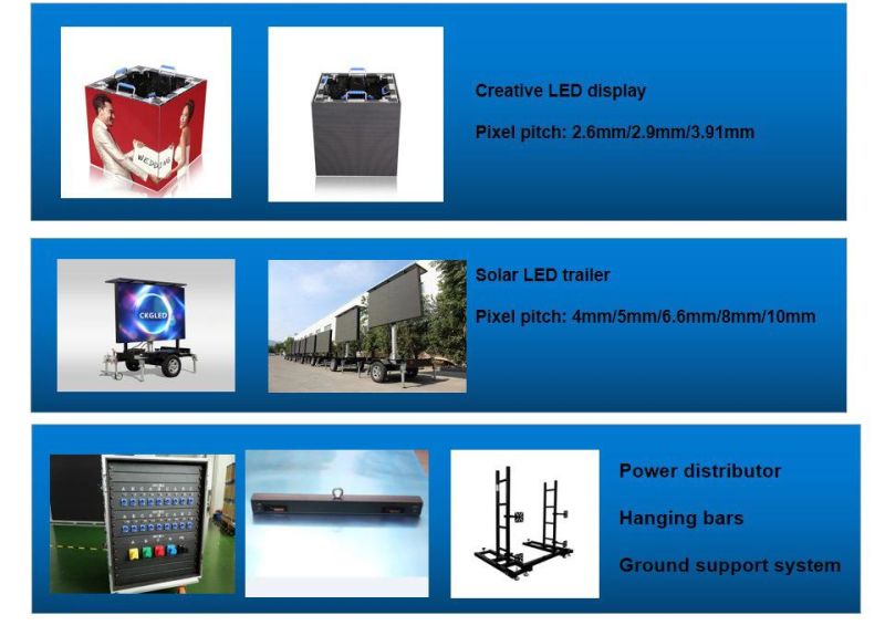 P2.6mm/P2.9mm/P3.91mm SMD Indoor 1r1g1b Full Color Advertising LED Display Screen