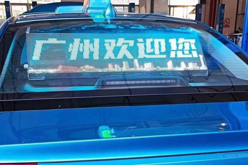 Indoor P2.8-5.6 Taxi Car Window Car Rear Video Window Advertising Transparent Screen LED Car Display