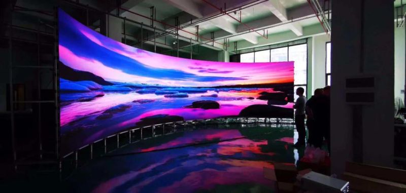 Indoor Advertising Full Color High Brightness P4 Flexible LED Screen