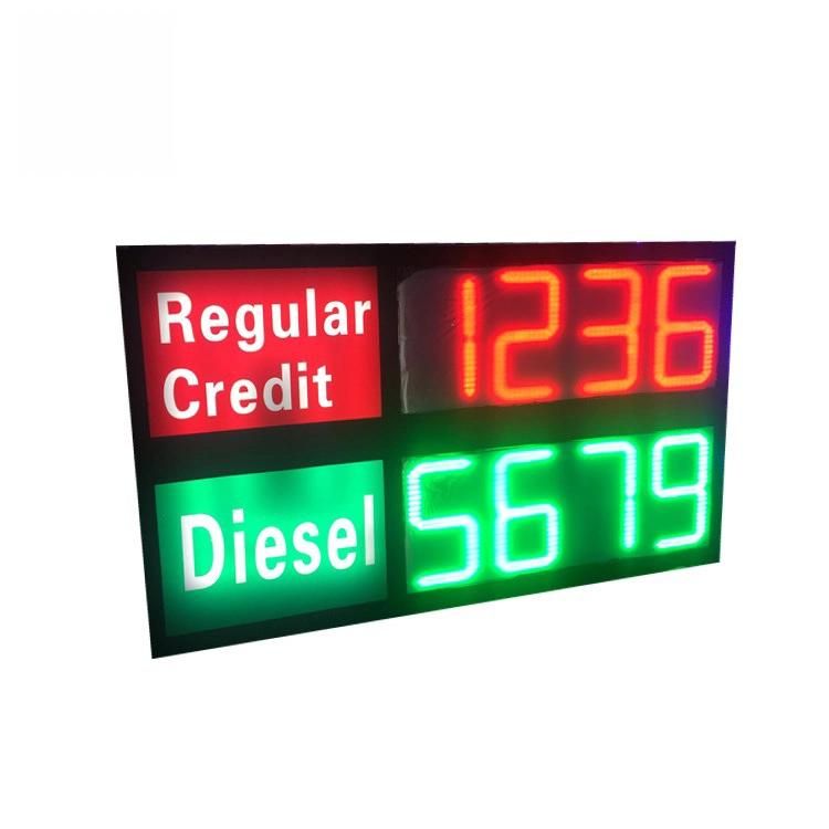 Remote Control 4 Digital Number 8.888 7 Segment LED Gas Price Sign