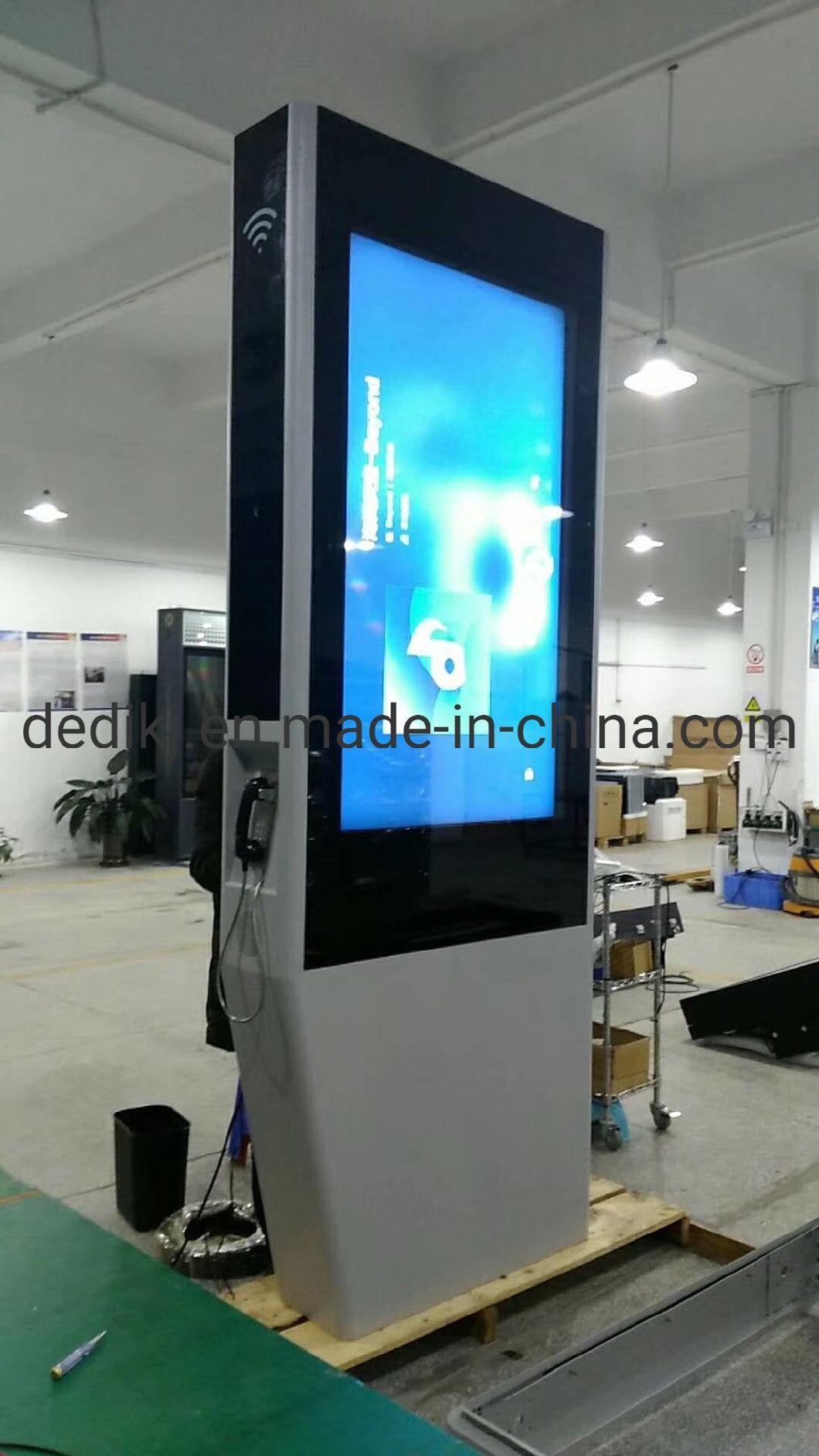 Dedi 55inch IP65 Waterproof Outdoor Digital Signage Touch LCD Kiosk