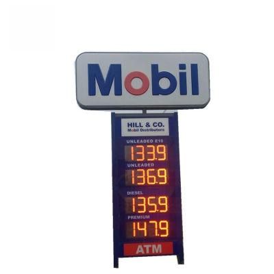 Single Color Digit 8888 Waterproof Gas Price LED Sign