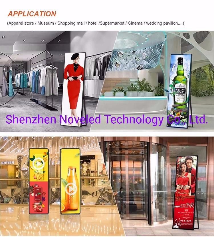 P 2/ P2.5mm /P3advertising Full Color Indoor LED Display Poster with Aluminum Cabinet