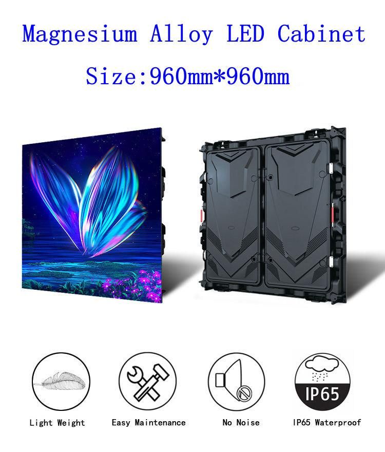 Outdoor High-Definition Waterproof LED Display Pixel Pitch P2.5 High-Brightness Full-Color Rental Panel for Column-Mounted Screen