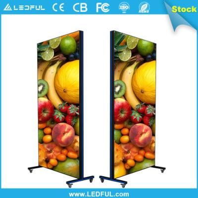 P2.5 Advertising LED Digital Poster Screen Movable Player Indoor Display