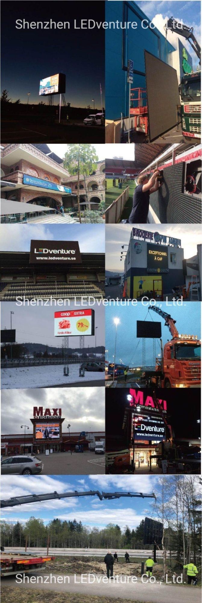 P20 Full Color 320X320 Module Outdoor Advertising Billboard LED Display Screen