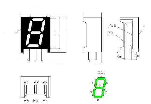 Bended Pins Custom 7 Segment LED Display with RoHS From Expert Manufacturer