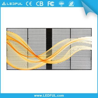 Shopping Mall Advertising Outdoor Glass Window Wall Transparent LED Display