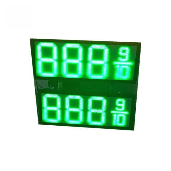 Waterproof 8/12/16/24 Inch White/Red/Green/Yellow LED Gas Price Sign