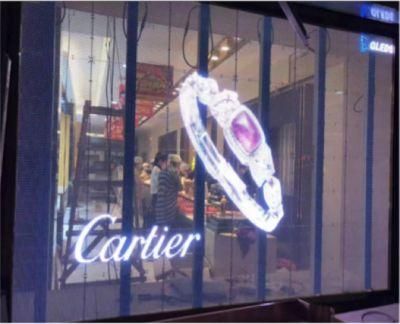 P7.81 Transparent Glass LED Sign