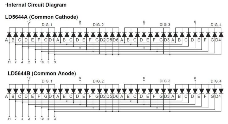 0.56 Inch 4 Digits 7 Rectangular Segment LED Clock Display with RoHS From Expert Manufacturer