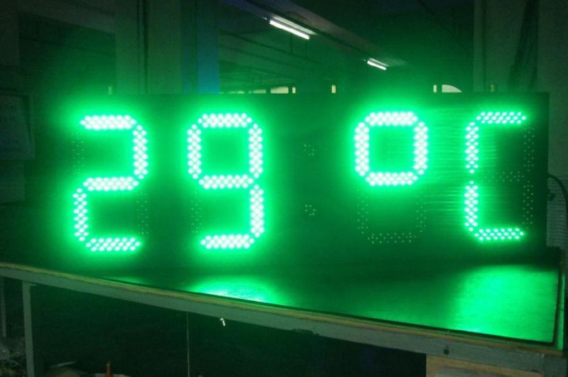 LED Temperature Display and Outdoor LED Clock Temperature Display