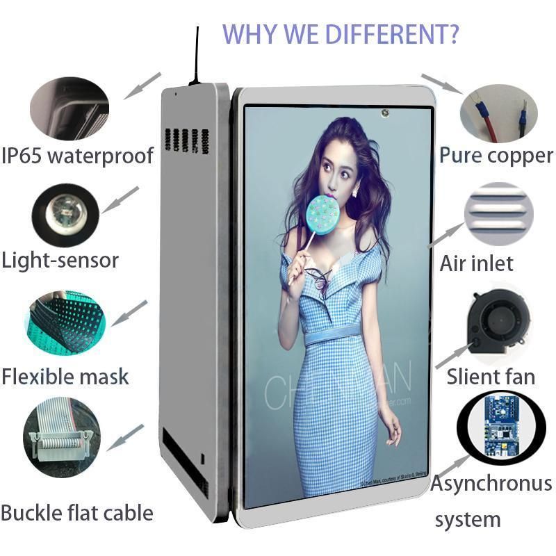 P10 Street Mounted LED Display Screen Pole Display with 4G Integrated Control