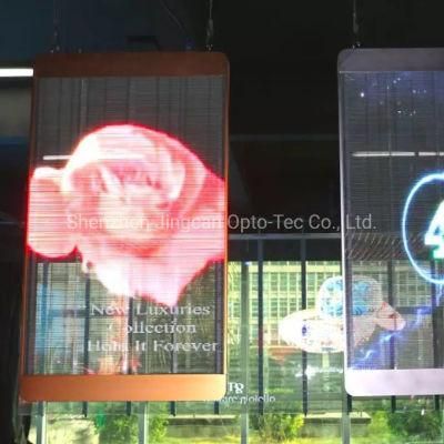 1.5*1m P3.91 Indoor Window Transparent Poster LED Display Glass Screen