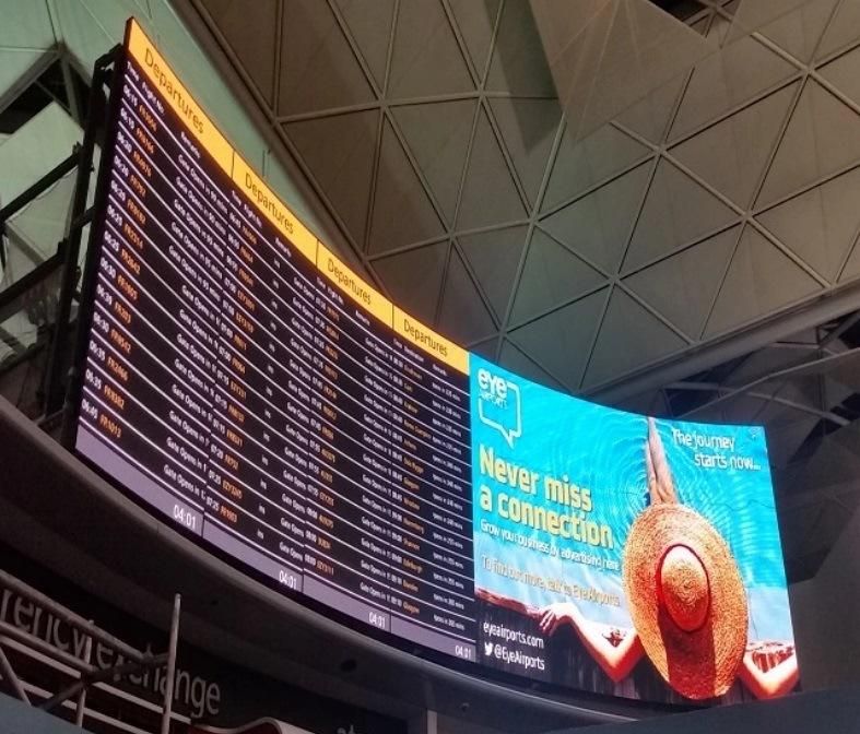 Video Advertising Curved Cylinder P2 LED Display Soft LED Module