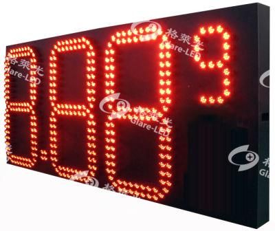 48inch 8.889 Red Sign Remote Control Outdoor LED Digital Number Sign LED Gas Station Price Sign