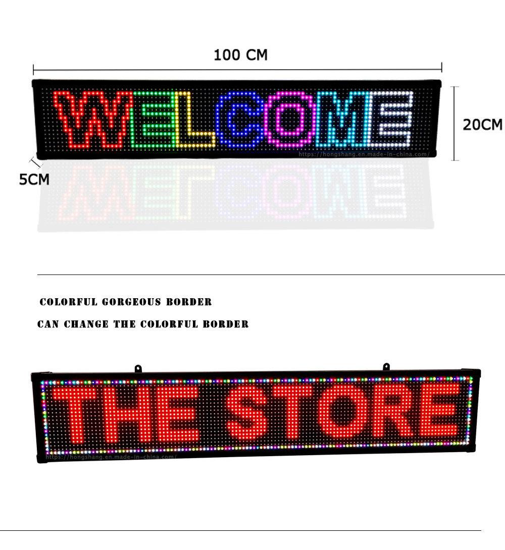 Aluminum Alloy Frame Full Color Window Text Advertising LED Display