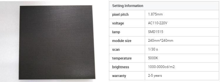 HD Indoor P1.25/P1.56/P1.667 4K LED Video Wall Display Panel