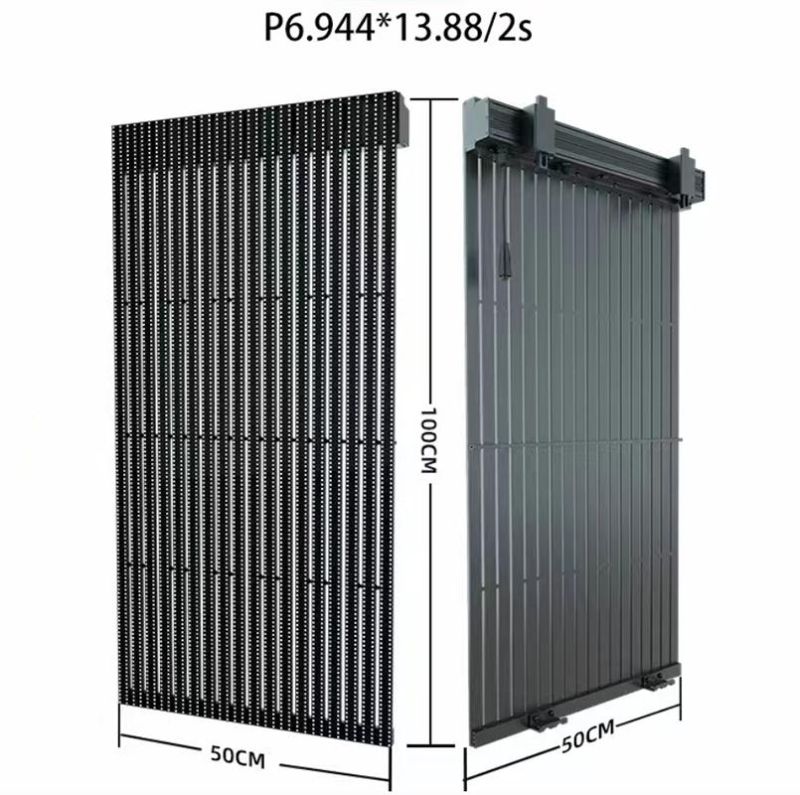 P6.94*13.88mm Outdoor SMD High Transparency and High Brightness LED Mesh Screen LED Grille Screen Display