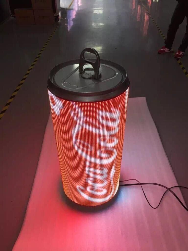 New Deisgn P3 Curved Column LED Display Cans Shape LED Video Screen