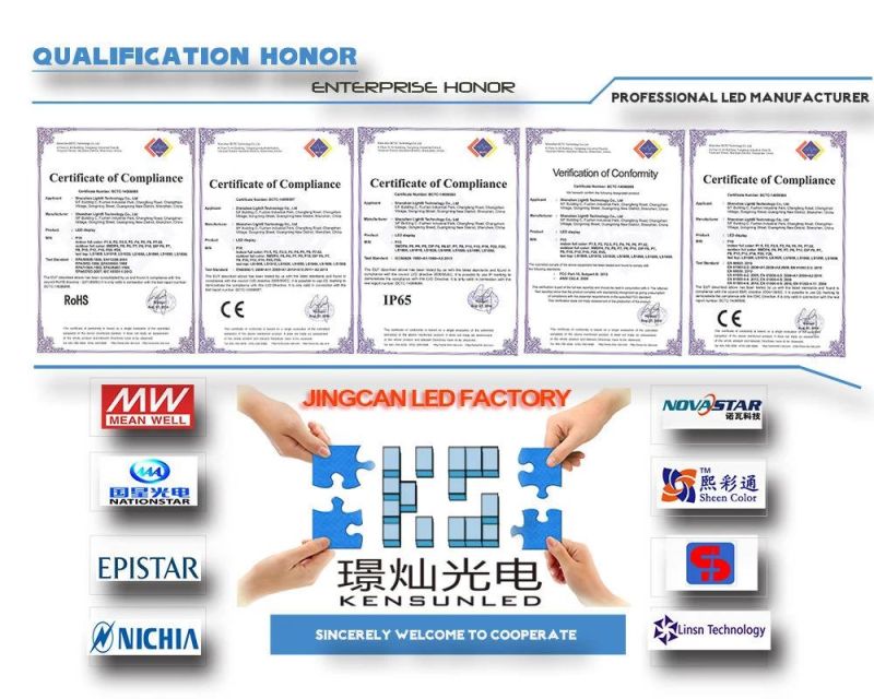 Kensun SMD Full Color LED Screen P3.91 500X1000 Rental Cabinet LED Displays
