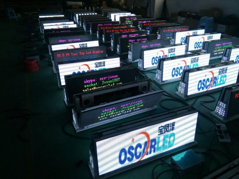 Outdoor P5mm Taxi Top LED Display Taxi LED Display