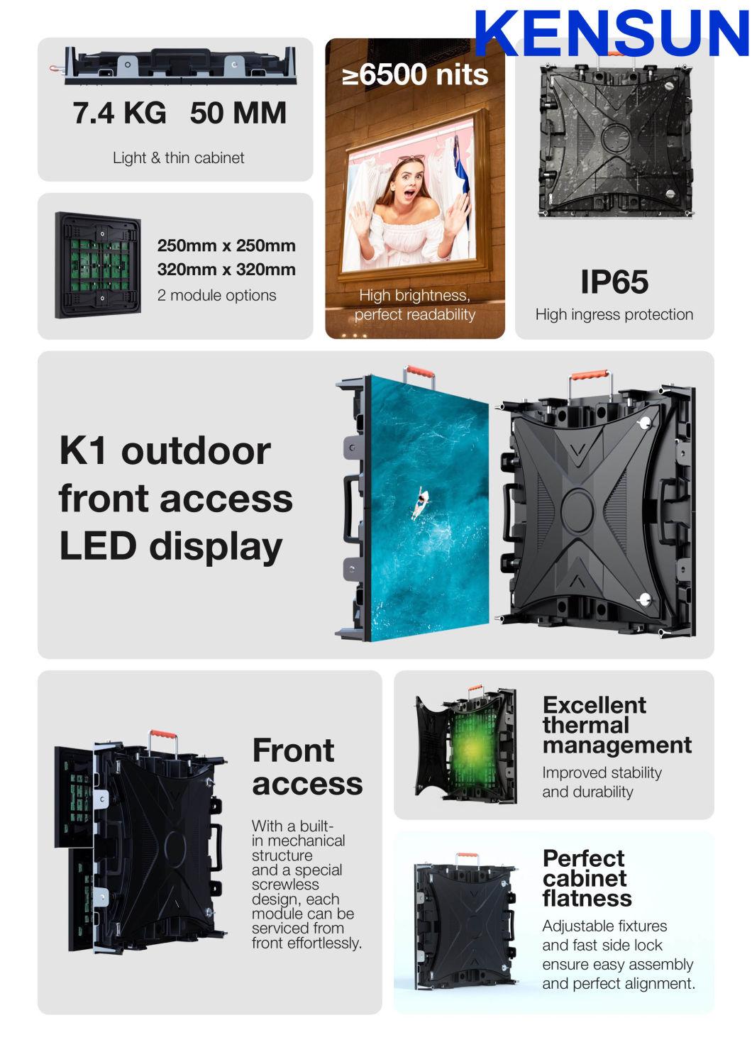 Front Service Rental 500X500mm Waterproof P3.91 Front Access Outdoor LED Display Advertising Screen