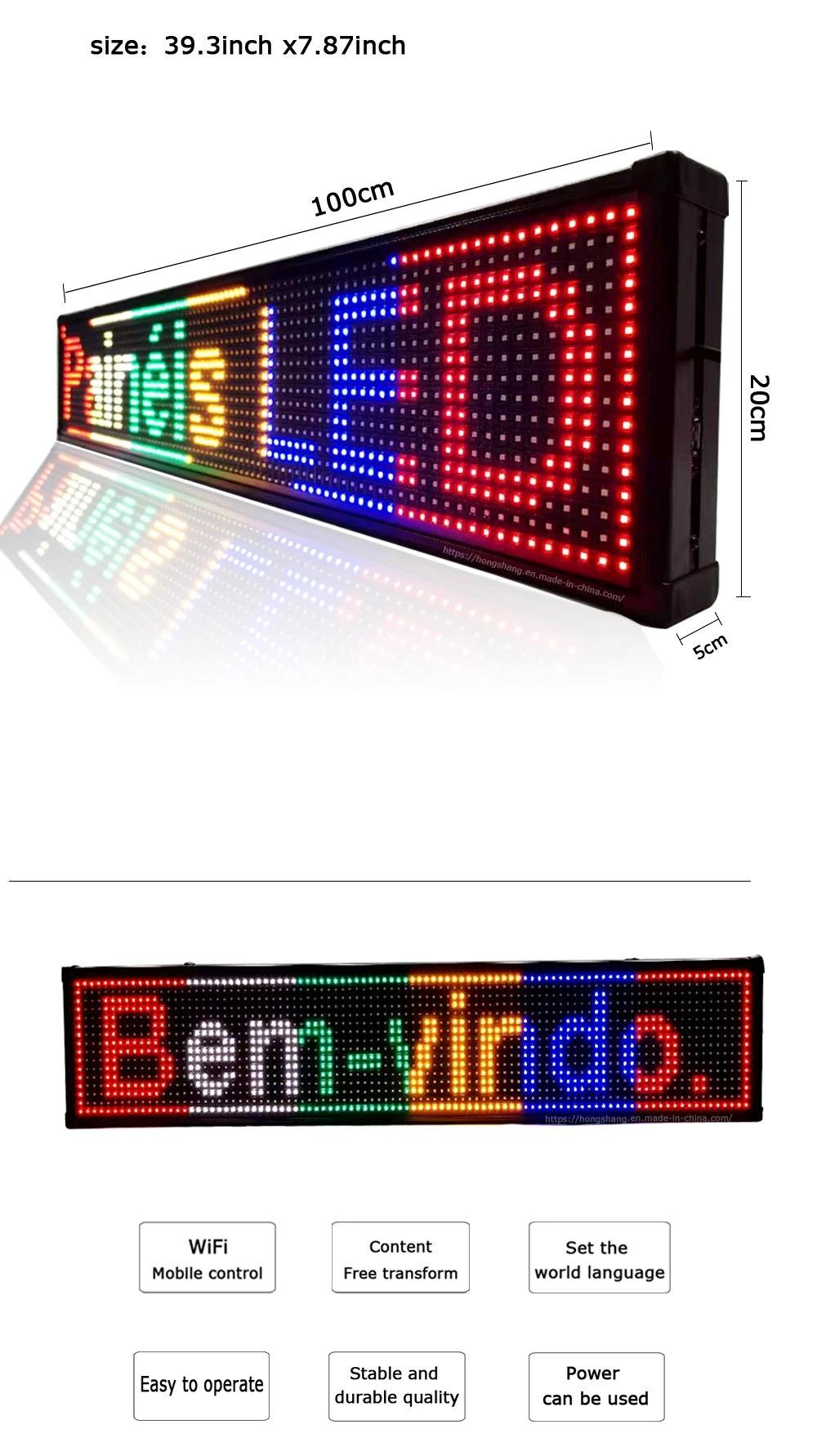 Aluminum Alloy Frame WiFi Editing Advertising Language Scrolling LED Sign