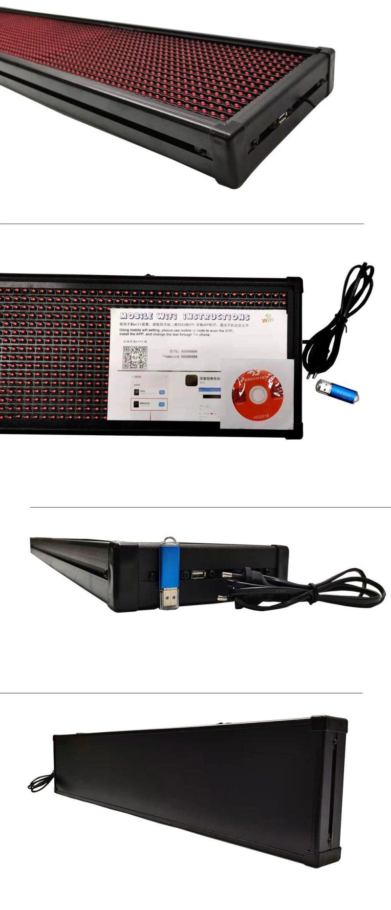 P10 Single Red Advertising Display, Car LED Mobile Screen Board