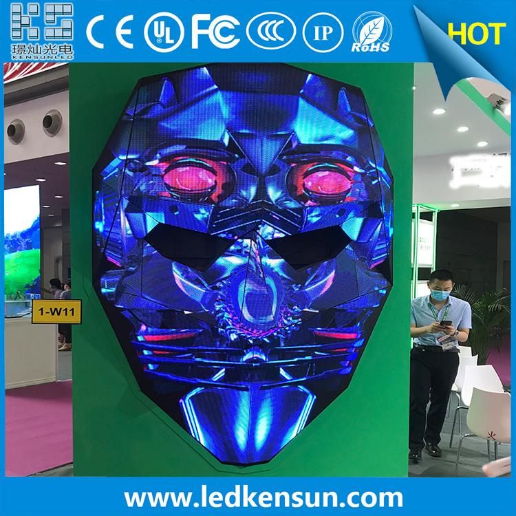 New Design Cutsomized Specail Shape P4 Face Shape LED Screen