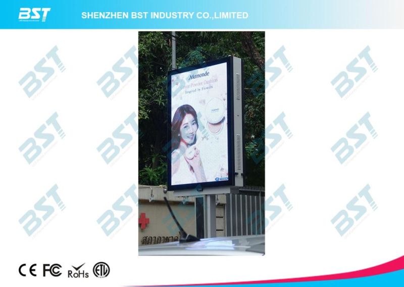 P5 Outdoor Street Lamp Pole Double Side LED Display Screen