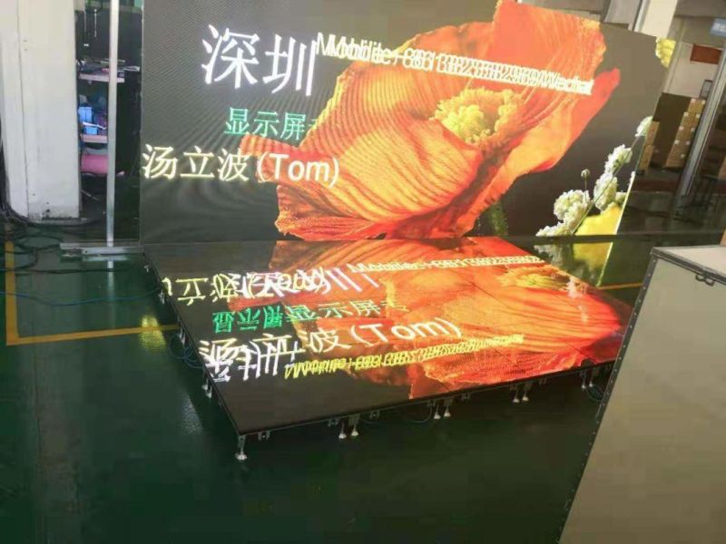 Stage Interactive Dance LED Floor Screen, Full Colour LED Display Show Effect