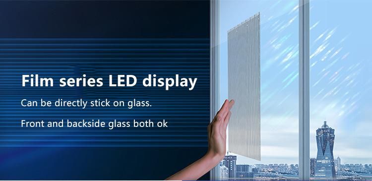 High Technology P10 P20 Adhesive Transparent LED Display Film Screen