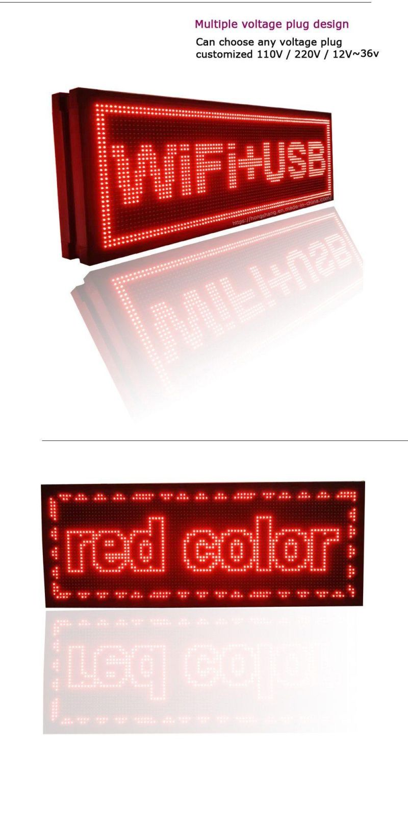 P10 SMD Outdoor Red Double-Sided Rolling Advertising Billboard