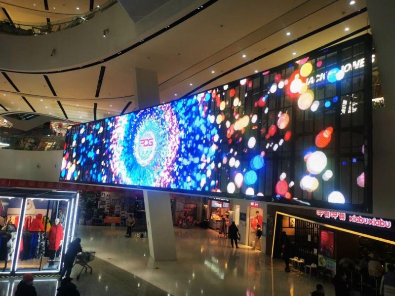 P3.91 Indoor Transparent Display SMD Glass Window Programmable LED Display Screen Full Color Video Wall