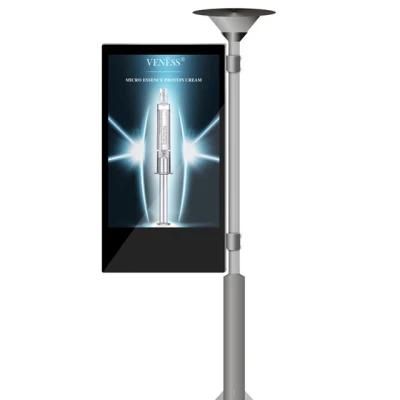 Outdoor Waterproof P4 LED Street Light Pole Advertising LED Display