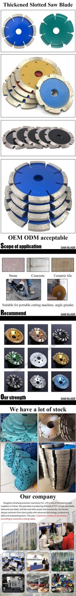 Diamond Dry Tuck Point Saw Blades for Bricks and Concrete Grooving