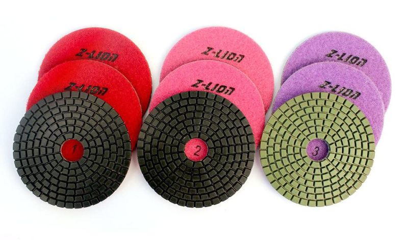 4inch 3 Steps Polishing Pad for Stone Marble Granite