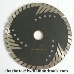 Turbo Segmented Diamond Saw Blade with Slant Protection Teeth Cutting Disc