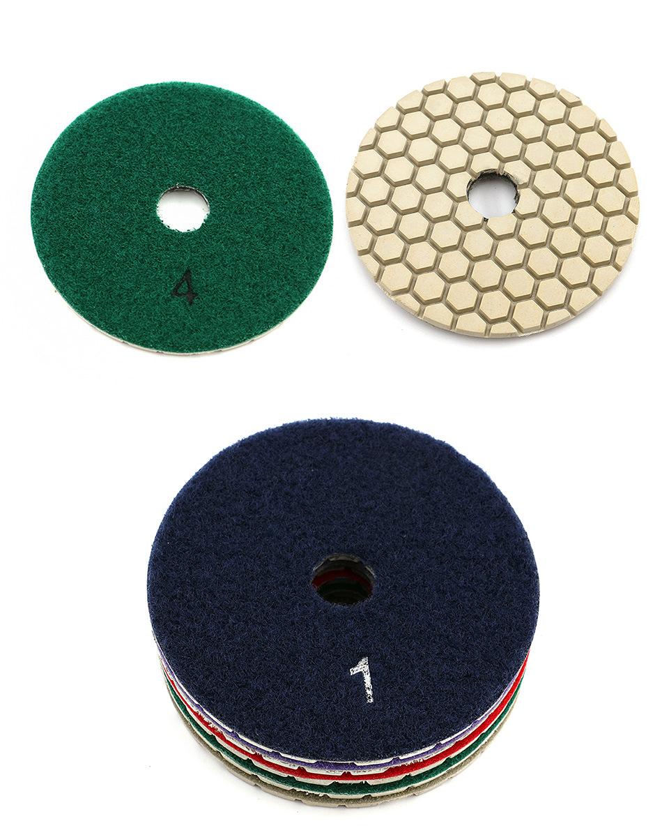 4inch 5 Step Dry Polishing Pads for Stone Granite Concrete Grinding