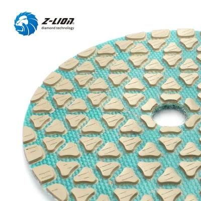 100mm Resin Dry Diamond Flexible Polishing Pads for Marble Granite