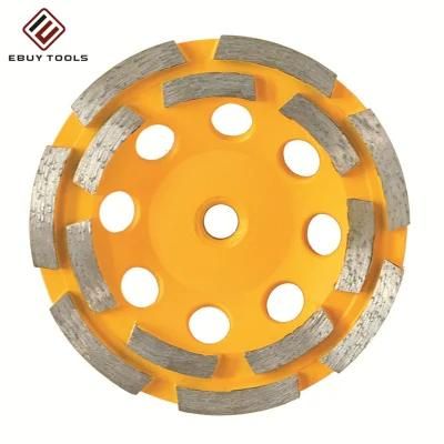 Double Row Diamond Cup Grinding Wheel for Granite and Cured Concrete