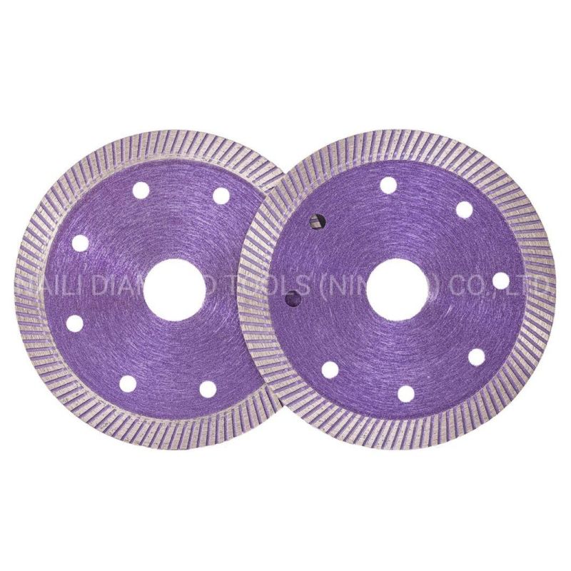 Qifeng Manufacturer Power Tools 105mm Turbo Diamond Circular Cutting Disc/Saw Blade/Ceramics Blade/Tiles Blade