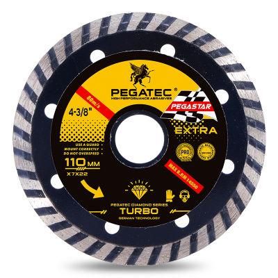 Cold Press Sintered Turbo Blade Diamond Cutting Disc for Angle Grinder Cutting Glass Stone Granite Marble Concrete Brick