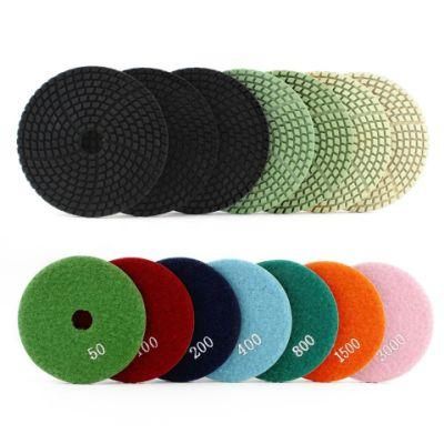 Wholesale Diamond Polishing Pad Flexible Grinding Discs for Granite Quartz Artificial Stone Concrete Marble Diamond Polish Wheel